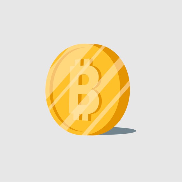 Elektronischer Bargeldsymbolvektor Bitcoin cryptocurrency