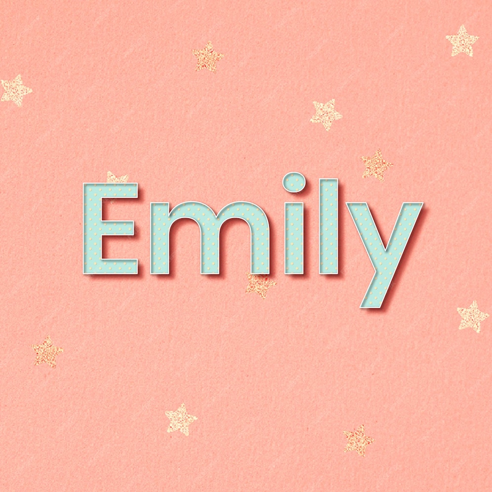 Emily schriftzug wortkunst typografie vektor Kostenlose Vektor