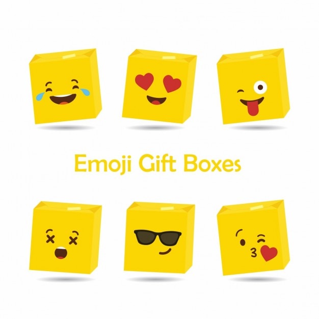 Emoji geschenkboxen