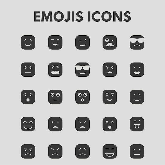 Kostenloser Vektor emoji icons