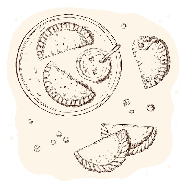Empanada Illustrationskonzept