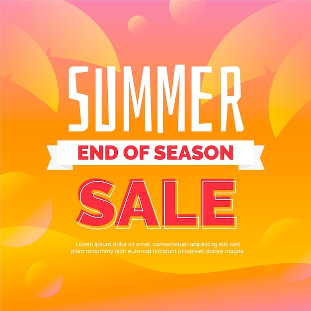 Ende der saison sommer sale banner