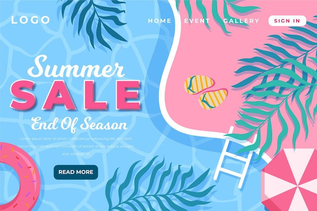 Ende der saison sommer sale landing page