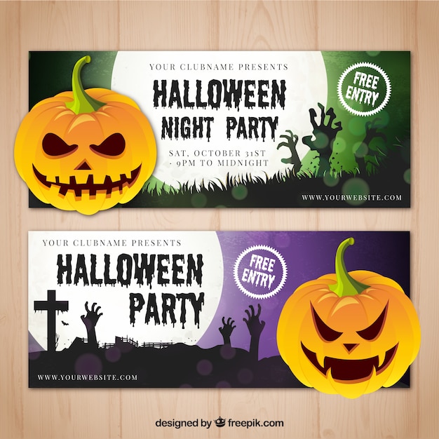 Enjoyable banner halloween-party