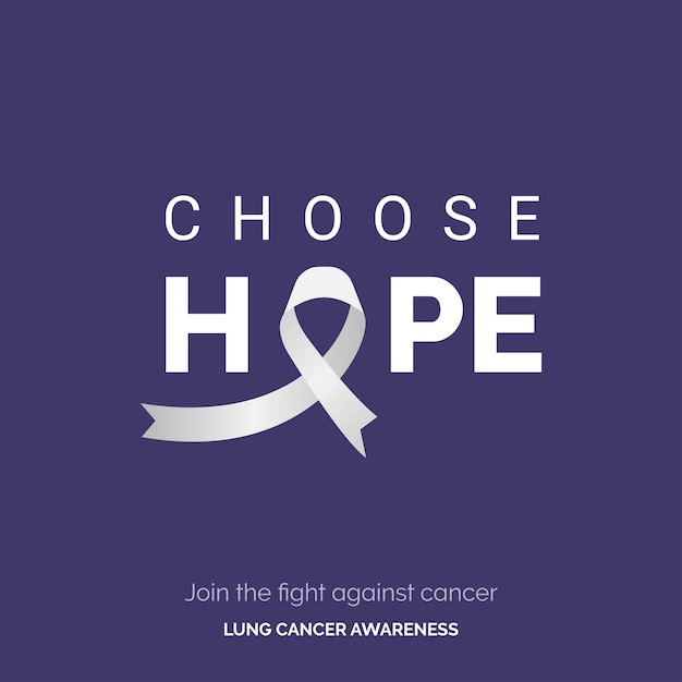 Kostenloser Vektor entwerfen einer cure vector background-kampagne zur aufklärung über lungenkrebs