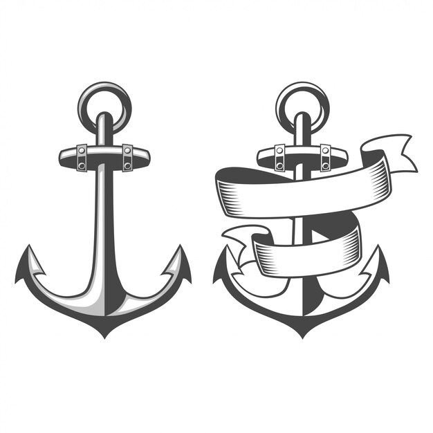 Entworfene nautische Anker