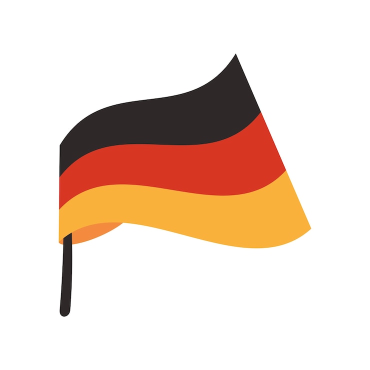 Kostenlose Vektor entwurf der deutschen flagge