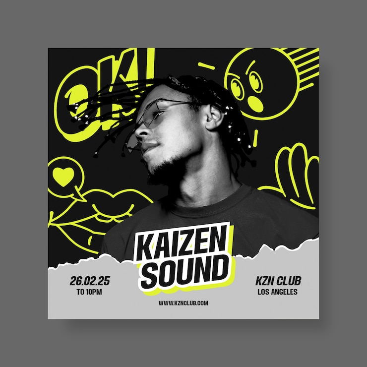 Kostenlose Vektor entwurf der dj-banner-vorlage