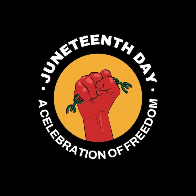 Kostenloser Vektor entwurf der vorlage für das juneteenth-logo