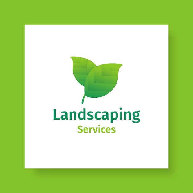 Kostenloser Vektor entwurf der vorlage für ein landschaftsarchitektur-logo