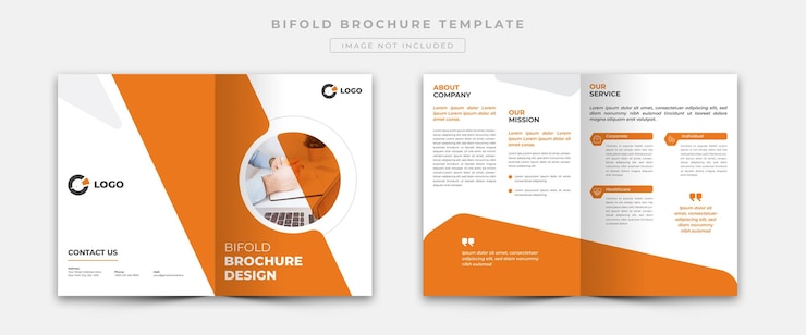 Kostenlose Vektor entwurf einer bifold-broschüre für unternehmen