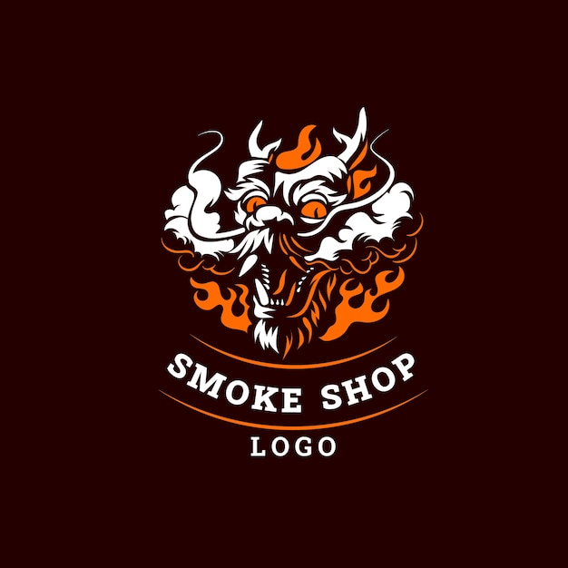 Entwurfsvorlage für das Logo eines Rauchgeschäfts