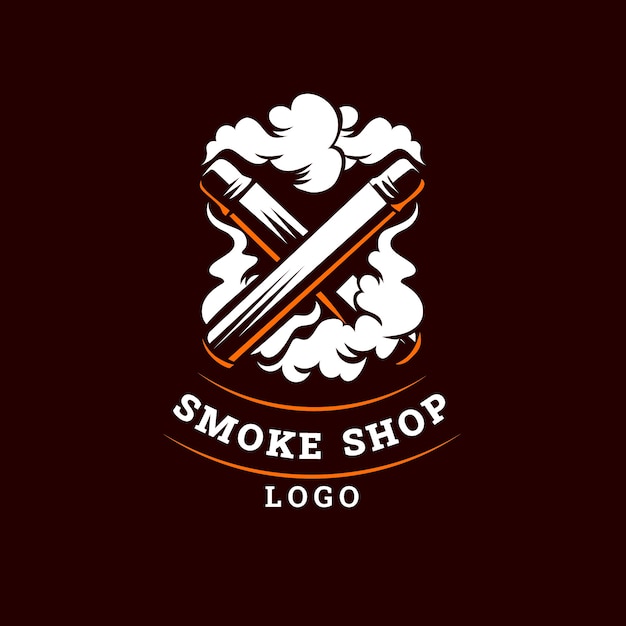Entwurfsvorlage für das Logo eines Rauchgeschäfts