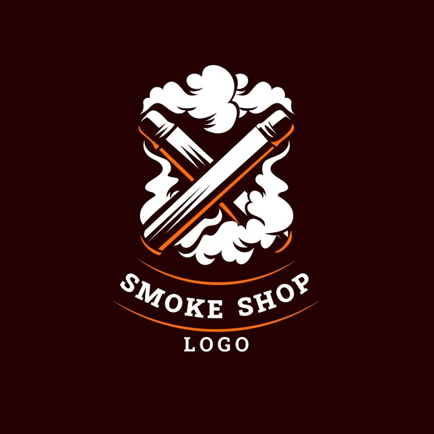 Entwurfsvorlage für das Logo eines Rauchgeschäfts