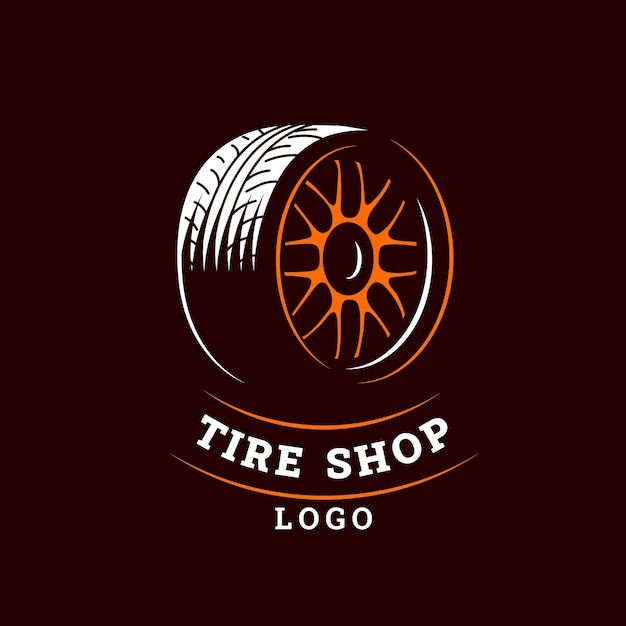 Entwurfsvorlage für das Logo eines Reifenhauses