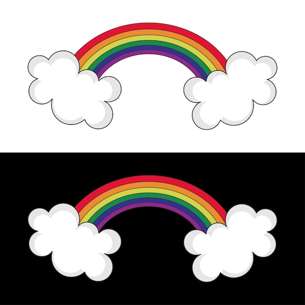Kostenloser Vektor entwurfsvorlage für das regenbogen-logo