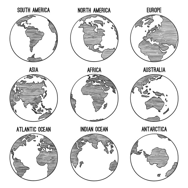Karte Von Nord Und Sudamerika Kostenlose Vektor