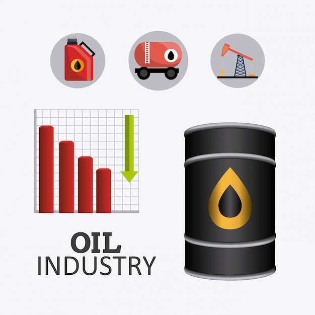 Kostenloser Vektor erdöl- und erdölindustrie infografik