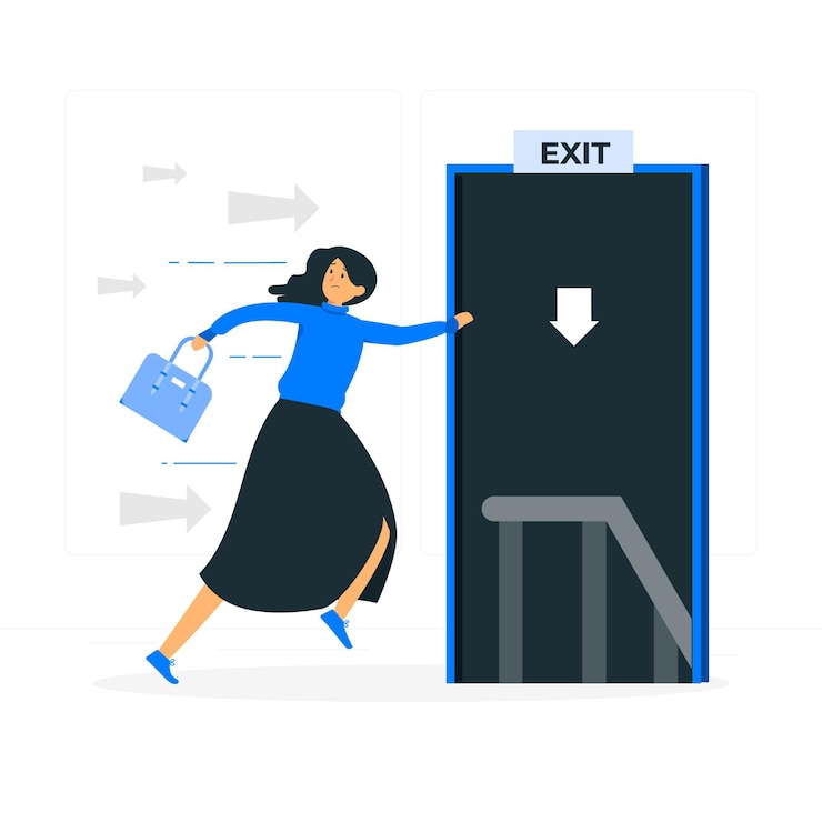 Kostenlose Vektor escape-konzeptillustration