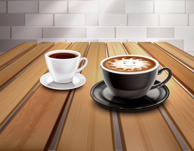 Espresso-und Cappuccino-Kaffee-Zusammensetzung