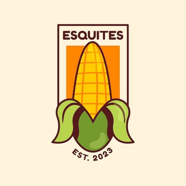 Kostenloser Vektor esquites-logo-design-vorlage