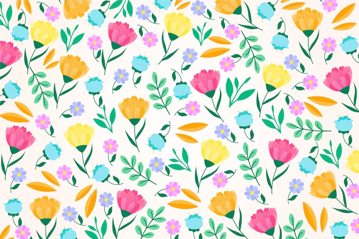 Kostenlose Vektor exotischer bunter blumenhintergrund