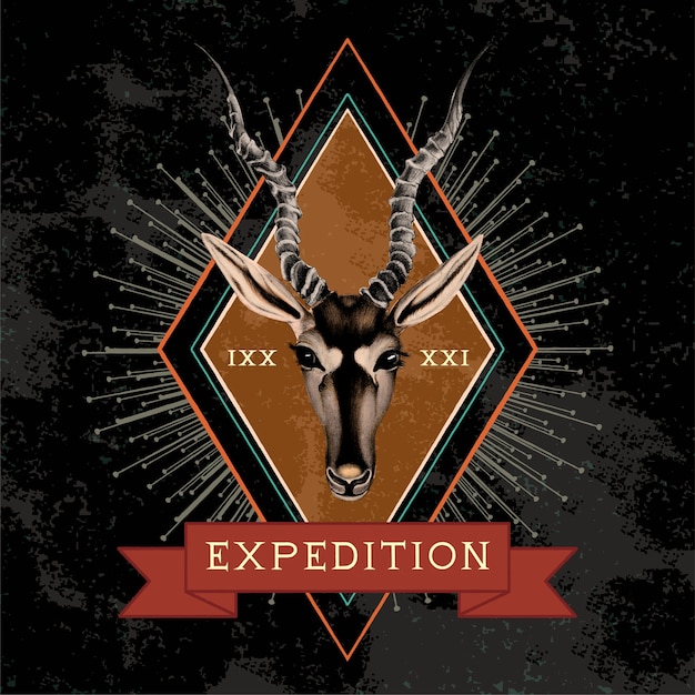 Kostenloser Vektor expeditions-reise-logo-design-vektor