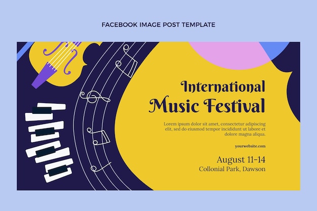 Facebook-beitrag zum flat music festival