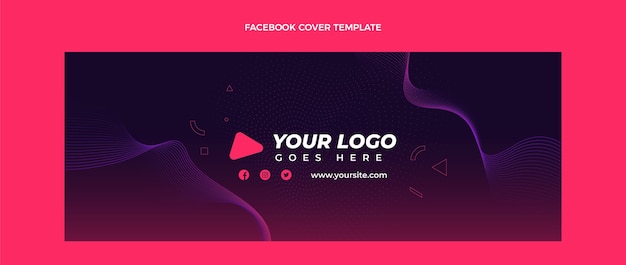 Facebook-Cover mit Farbverlaufshalbtontechnologie