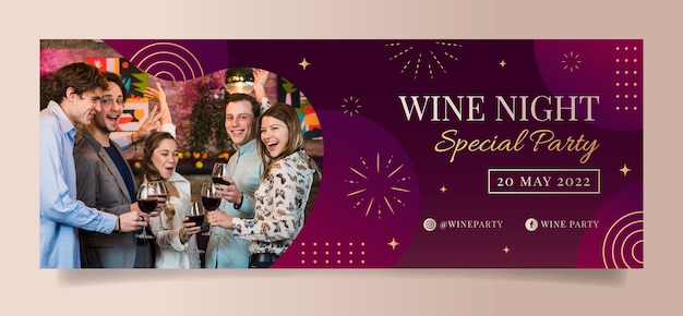 Facebook-cover-vorlage für weinpartys