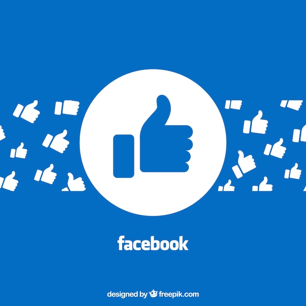 Kostenloser Vektor facebook-hintergrund mit likes