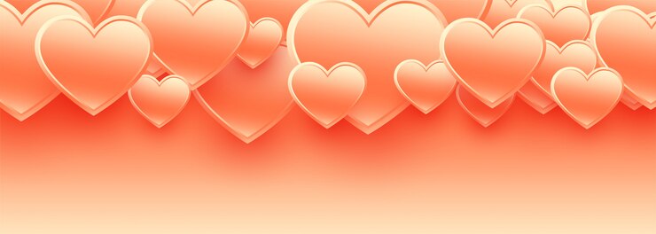 Kostenlose Vektor fahne der herzen 3d für glücklichen valentinstag
