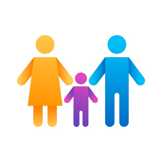 Familiensymbol mit Farbverlauf