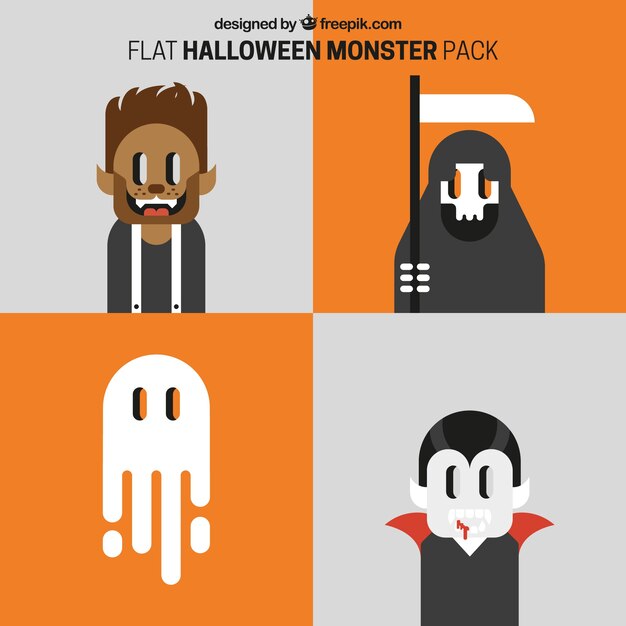 Fantastische Monster bereit für Halloween