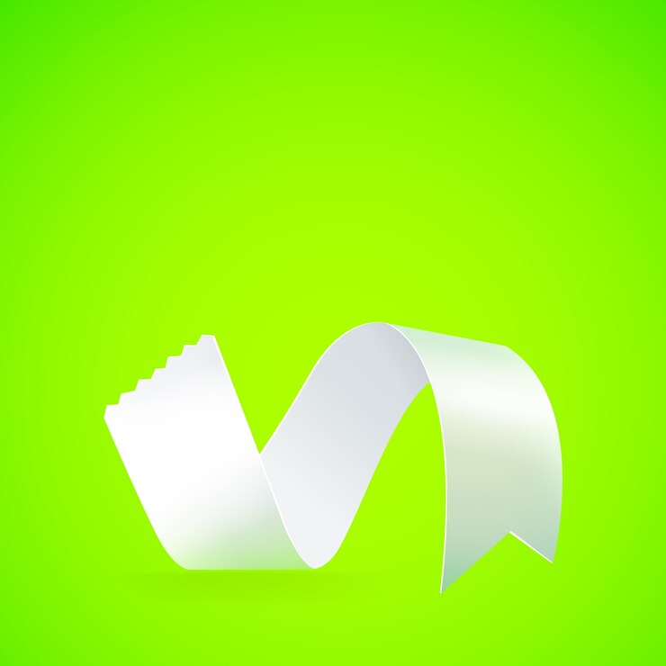 Kostenlose Vektor farbbandpapier über grüner fahne.