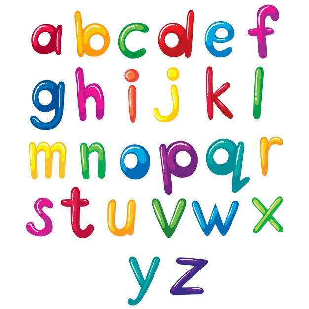 Farbige Alphabet Design