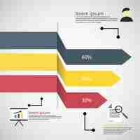 Kostenloser Vektor farbige infografik-vorlage