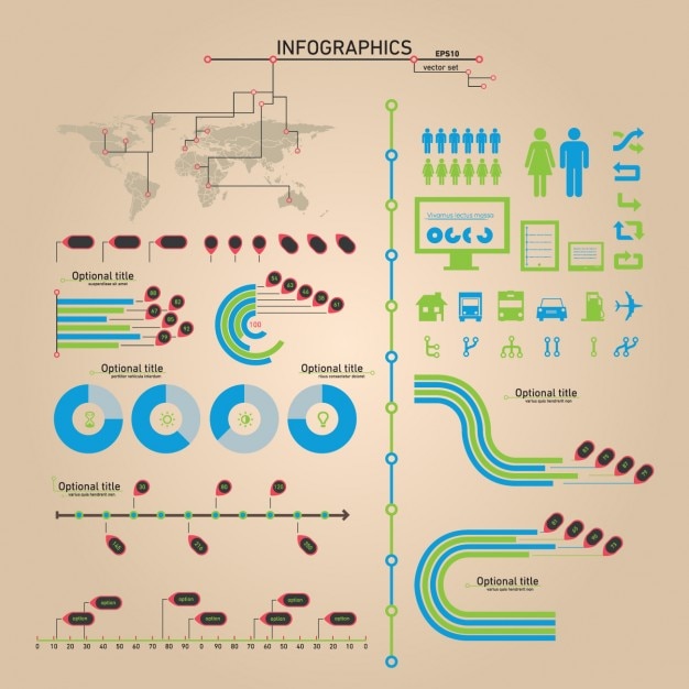 Kostenloser Vektor farbige infografik-vorlage