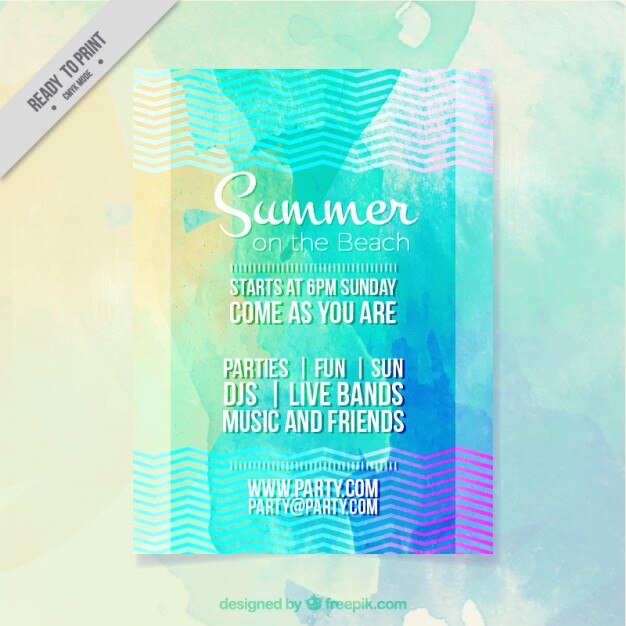 Farbige Sommer-Party-Plakat