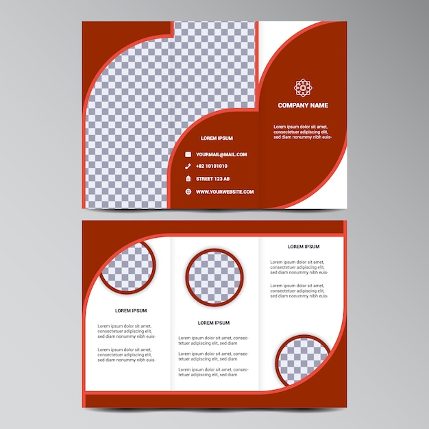 Farbige trifold design