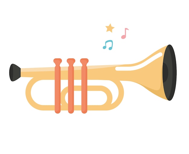 Kostenloser Vektor farbige trompeten-design