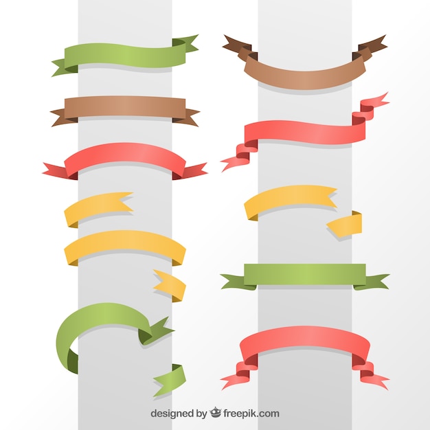 Kostenloser Vektor farbigen retro bänder