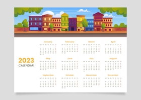 Farbverlauf 2023 monatskalendervorlage