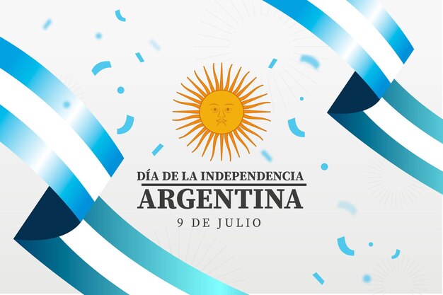 Farbverlauf 9 de julio - Erklärung der Unabhängigkeit der argentinischen Illustration