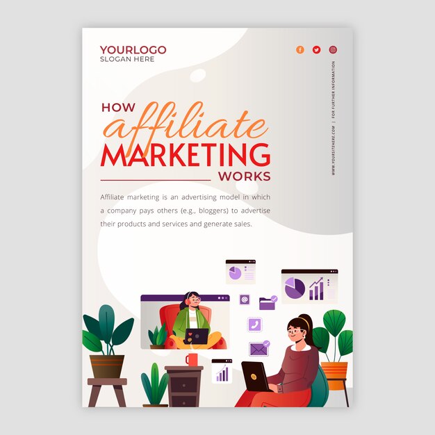 Farbverlauf-Affiliate-Marketing-Poster-Design