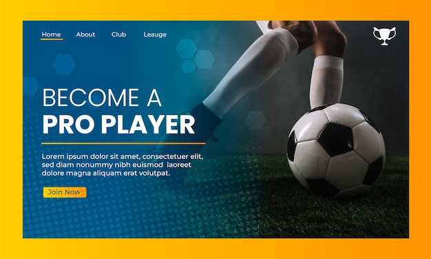 Farbverlauf-Fußball-Template-Design