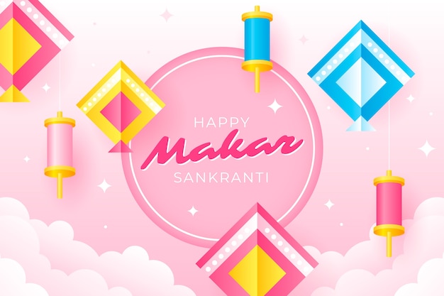 Farbverlauf glücklich makar sankranti hintergrund