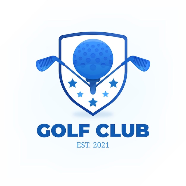 Farbverlauf golf logo vorlage