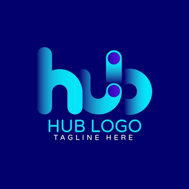 Farbverlauf-Hub-Logo-Design