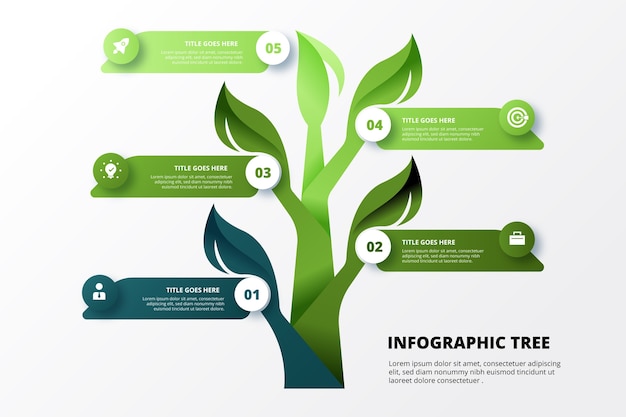 Farbverlauf-infografik-baumdiagramm-design